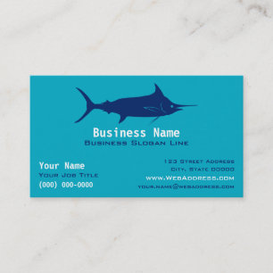 Personalized Marlin / Sportfishing & Charter Boat Business Card