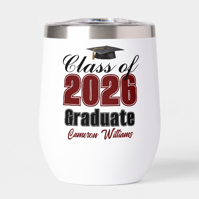 Personalized Maroon Class of 2026 Graduation (Front)