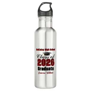 Personalized Maroon Class of 2026 Graduation 710 Ml Water Bottle