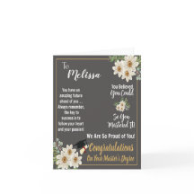 Personalized Master's Degree Graduation 