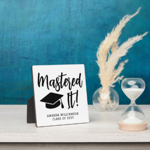 Personalized Masters Degree Graduation Mastered It Plaque