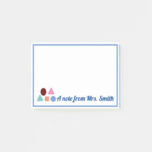 PERSONALIZED MATH Post-it notes