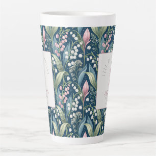 Personalized May Birth Flower Latte Mug