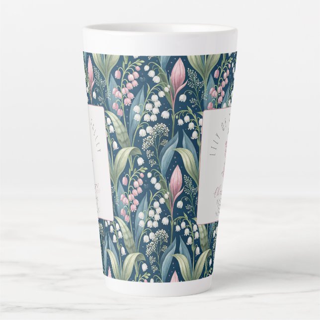 Personalized May Birth Flower Latte Mug (Front)