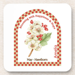 Personalized May Birth Month Flower Coaster