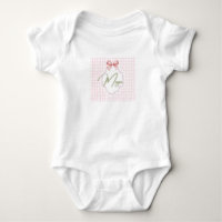 Personalized Maya Baby Girl Nursery Bow&Gingham
