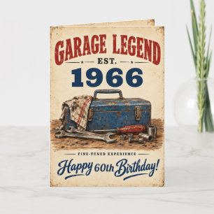 Personalized Mechanic 60th Birthday Card