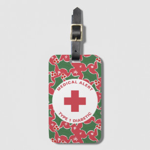 Personalized Medical Alert Diabetic Gift Diabetes Luggage Tag