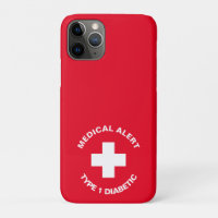 Personalized Medical Alert  Diabetic Red 