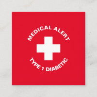 Personalized Medical Alert  Diabetic Red 