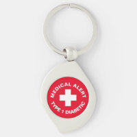 Personalized Medical Alert Diabetic Red