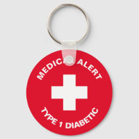 Personalized Medical Alert Diabetic Red