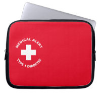 Personalized Medical Alert Diabetic Red