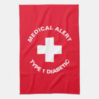 Personalized Medical Alert Diabetic Red
