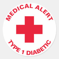 Personalized Medical Alert Insulin Diabetic Red
