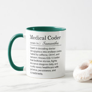 Personalized Medical Coder Funny Definition  Mug