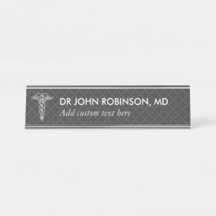PERSONALIZED MEDICAL DESK NAME PLATE