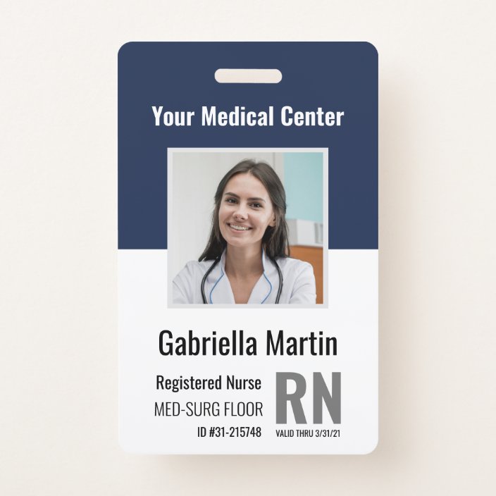 Personalized Medical Employee Photo ID ID Badge | Zazzle.com.au