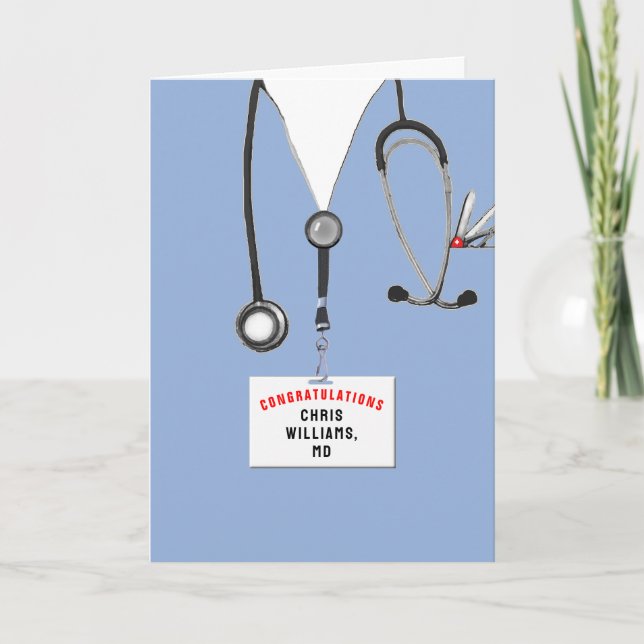 Personalized Medical School Graduation Card (Front)