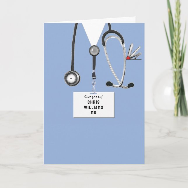 Personalized Medical School Graduation Card (Front)