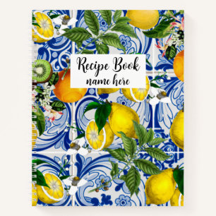 Personalized Mediterranean Lemons Recipe Book