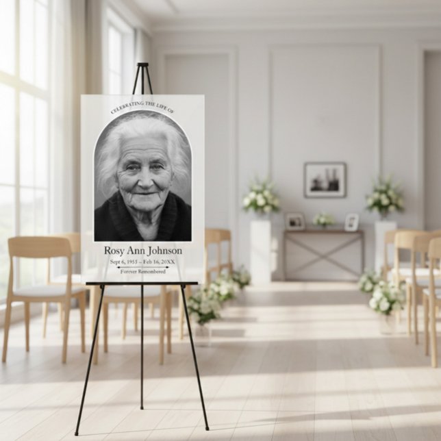 Personalized Memorial Funeral Photo  Acrylic Sign (Creator Uploaded)