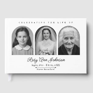 Personalized Memorial Funeral Photo Guest Book