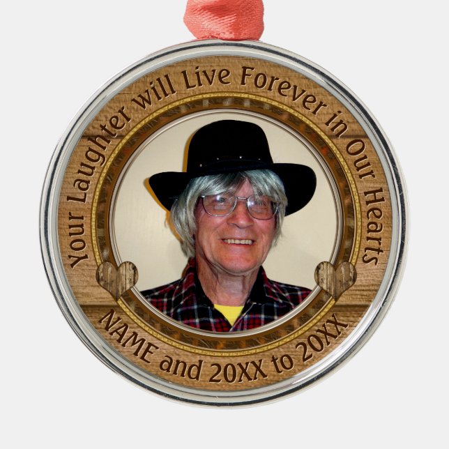 Personalized Memorial Ornaments with Picture (Front)