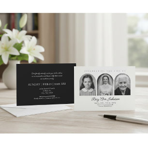 Personalized memorial photos invitation