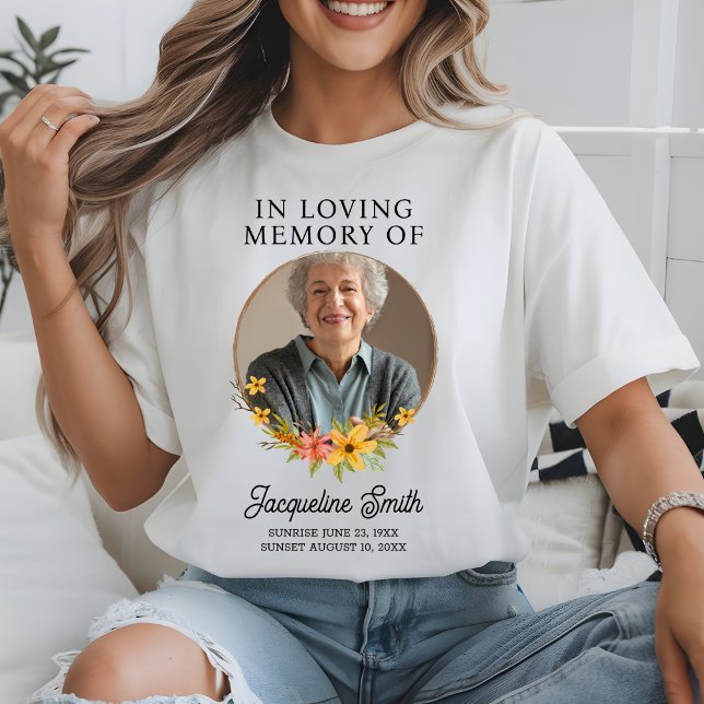 Personalized Memorial Remembrance Gift Funeral RIP T-Shirt (Creator Uploaded)