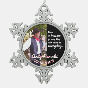 Personalized Memorial Snowflake Framed Ornament