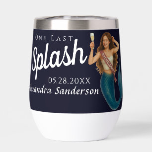 personalized mermaid bachelorette wine glass