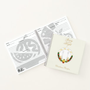 Personalized Merry & Bright Christmas Recipe Book