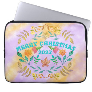 PERSONALIZED MERRY CHRISTMAS 2023 LAPTOP SLEEVE