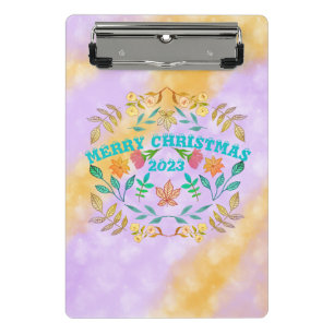 PERSONALIZED MERRY CHRISTMAS 2023 MINI CLIPBOARD