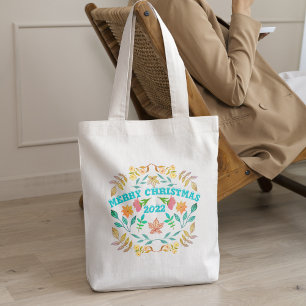 PERSONALIZED MERRY CHRISTMAS 20XX TOTE BAG