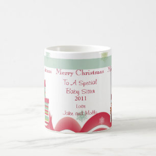Personalized Merry Christmas Babysitter Photo Mug