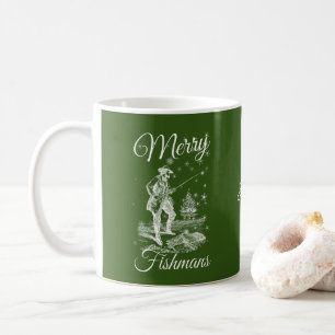 Personalized Merry Christmas Fishing Christmas Coffee Mug