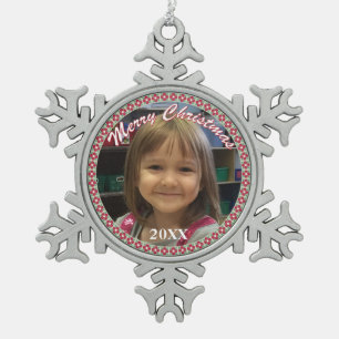 Personalized Merry Christmas Snowflake Ornament