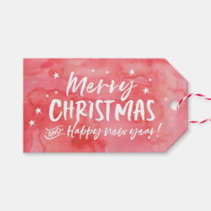 Personalized Merry Christmas starry gift tags
