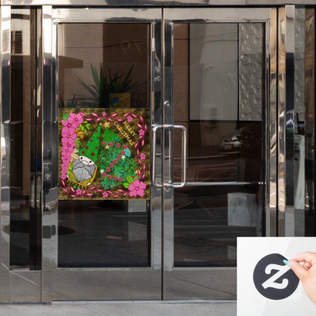 PERSONALIZED MERRY CHRISTMAS WITH GNOME XMAS TREE (Office Door)