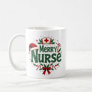 Personalized Merry Nurse Mug – Christmas Holiday 