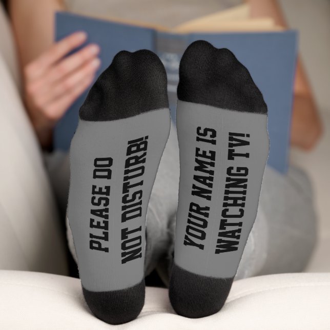 PERSONALIZED Message Socks Grey (Bottom)