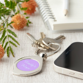 PERSONALIZED METAL SWIRL SHAPE STYLE KEYCHAIN
