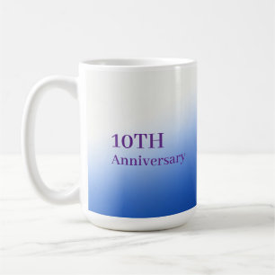 Personalized Milestone Anniversary Floral Gift Coffee Mug