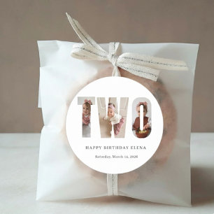 Personalized Milestone Birthday Photo Stickers