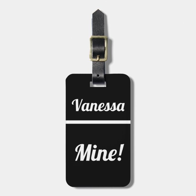 Personalized Mine | Funny Luggage Tag (Front Vertical)