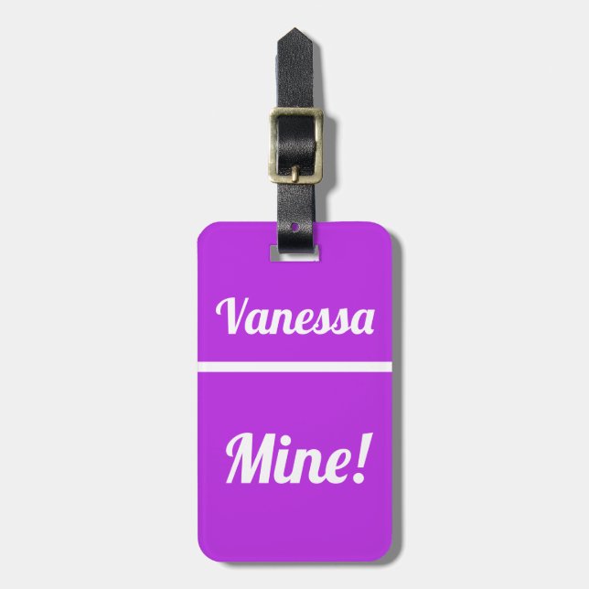 Personalized Mine | Funny Luggage Tag (Front Vertical)