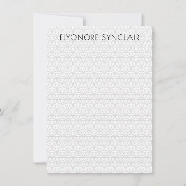 Personalized Minimal Elegant Geometric Art Deco Card (Front)