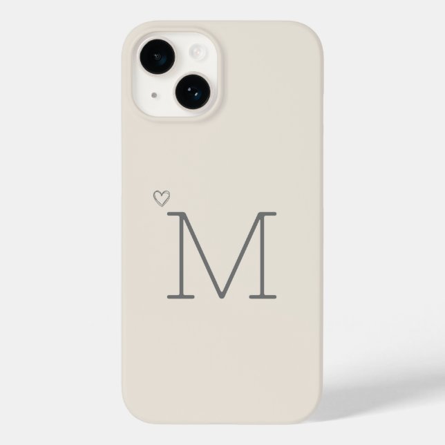 Personalized Minimal Initial Case-Mate iPhone Case (Back)